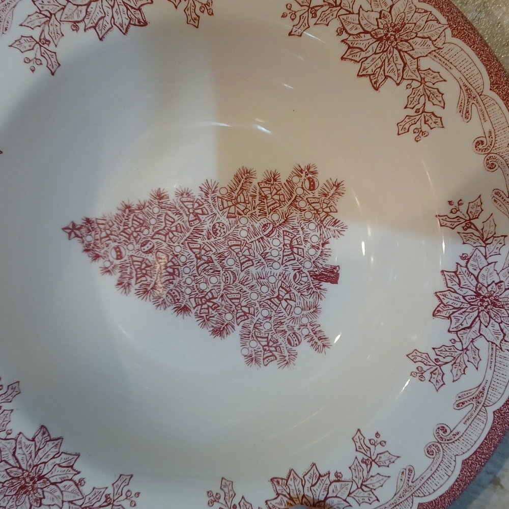 Gorgeous Set of Four Vintage Holiday Tree Bowls - Picture 6 of 6